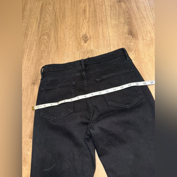 FRAME Le Forever Karlie Flare High-rise Jeans In Black size 25 - Picture 10 of 12